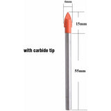 Darrahopens Tools > Other Tools > Drill & Screwdriver Accessories 10 Steel Drill Bit For Tile Glass Ceramic Marble And Mirror 6Mm Tungsten Carbide Tip For Hard And Fragile Materials