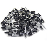 Darrahopens Tools > Other Tools > Drill & Screwdriver Accessories 100 pcs 4.8 X 12Mm Aluminum Blind Rivets, Open End Rivets, Pop Rivets, Pack Of 100 (Black)