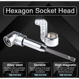Darrahopens Tools > Other Tools > Drill & Screwdriver Accessories 105 Degree Right Angle Drill Bit Extension Socket For Narrow Corner With Strong Magnet, Hex Head Screwdriver