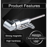 Darrahopens Tools > Other Tools > Drill & Screwdriver Accessories 105 Degree Right Angle Drill Bit Extension Socket For Narrow Corner With Strong Magnet, Hex Head Screwdriver