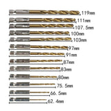 Darrahopens Tools > Other Tools > Drill & Screwdriver Accessories 13pcs Quick Change Hss Titanium Drill Bits Hex Shank Set Soft Metal Wood Timber