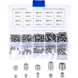 Darrahopens Tools > Other Tools > Drill & Screwdriver Accessories 200 pcs Stainless Steel Grub Screws, M3 M4 M5 M6 M8 Machine Screws, Assortment Kit Fasteners Grub Screws