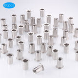 Darrahopens Tools > Other Tools > Drill & Screwdriver Accessories 304 Stainless Steel Rivet Nut M8 60pcs Flat Head Blind Nut Threaded Insert