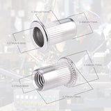 Darrahopens Tools > Other Tools > Drill & Screwdriver Accessories 304 Stainless Steel Rivet Nut M8 60pcs Flat Head Blind Nut Threaded Insert