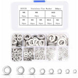 Darrahopens Tools > Other Tools > Drill & Screwdriver Accessories 360 pcs Stainless Steel Flat Washers Assortment Kit, M2.5 M3 M4 M5 M6 M8 M10 M12 Metal Washers For Screw Sealing Gasket