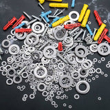 Darrahopens Tools > Other Tools > Drill & Screwdriver Accessories 360 pcs Stainless Steel Flat Washers Assortment Kit, M2.5 M3 M4 M5 M6 M8 M10 M12 Metal Washers For Screw Sealing Gasket
