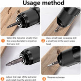 Darrahopens Tools > Other Tools > Drill & Screwdriver Accessories 5 pcs Professional Screw Extractor Set, DAmaged Screw Extractor, High Speed Steel, For Defective Screws, Bolts And