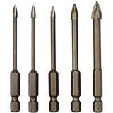 Darrahopens Tools > Other Tools > Drill & Screwdriver Accessories 5 pcs Triangle Drill Bit Set, Carbide Tile Drill Bits, Efficient Universal Drilling Tool For Glass, Tile, Concrete,