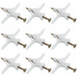 Darrahopens Tools > Other Tools > Drill & Screwdriver Accessories 50 pcs Plasterboard Anchors Sets Plastic Expansion Pipe Aircraft Self Drilling Expansion Tube Anchors Used For Most