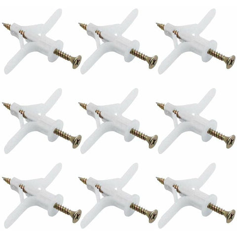 Darrahopens Tools > Other Tools > Drill & Screwdriver Accessories 50 pcs Plasterboard Anchors Sets Plastic Expansion Pipe Aircraft Self Drilling Expansion Tube Anchors Used For Most