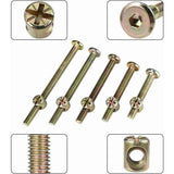 Darrahopens Tools > Other Tools > Drill & Screwdriver Accessories 50 Pieces Hex Head Bolts, Bolts With Cylinder Nuts, Bolts With Cylinder Nuts Assortment Kit, For Furniture, Baby Cribs,