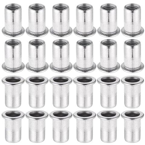 Darrahopens Tools > Other Tools > Drill & Screwdriver Accessories 60pcs 304 Stainless Steel Rivet Nut M8 Flat Head Blind Nut Threaded Rivet Nut Rivet Nut for Threaded Insert Plys