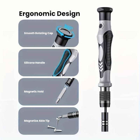 Darrahopens Tools > Other Tools > Drill & Screwdriver Accessories Black precision screwdriver set, drill bit set, DIY tools, professional tools, high-quality tools, electronics repair kit, compact tool set, durable screwdriver bits
