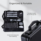 Darrahopens Tools > Other Tools > Drill & Screwdriver Accessories Black precision screwdriver set, drill bit set, DIY tools, professional tools, high-quality tools, electronics repair kit, compact tool set, durable screwdriver bits