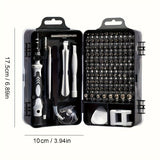 Darrahopens Tools > Other Tools > Drill & Screwdriver Accessories Black precision screwdriver set, drill bit set, DIY tools, professional tools, high-quality tools, electronics repair kit, compact tool set, durable screwdriver bits