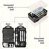 Darrahopens Tools > Other Tools > Drill & Screwdriver Accessories Black precision screwdriver set, drill bit set, DIY tools, professional tools, high-quality tools, electronics repair kit, compact tool set, durable screwdriver bits