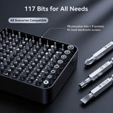Darrahopens Tools > Other Tools > Drill & Screwdriver Accessories Black precision screwdriver set, drill bit set, DIY tools, professional tools, high-quality tools, electronics repair kit, compact tool set, durable screwdriver bits
