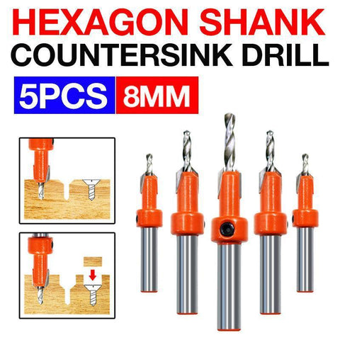 Darrahopens Tools > Other Tools > Drill & Screwdriver Accessories Hexagon Shank Countersink Drill Bit Woodworking Screw Wood Hole Drill Bit 8Mm