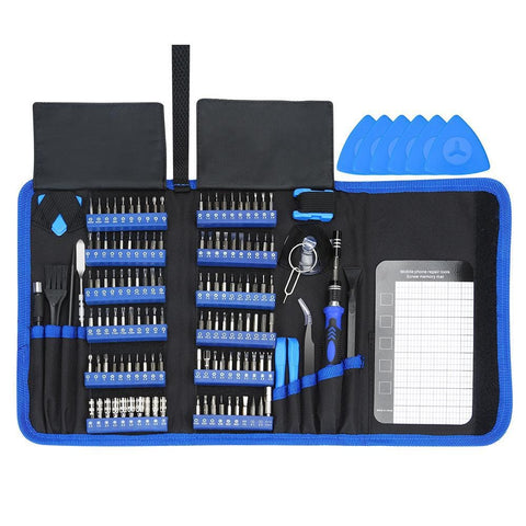 Darrahopens Tools > Other Tools > Drill & Screwdriver Accessories Professional 140-in-1 Precision Screwdriver Repair Tool Kit in Portable Oxford Bag(blue)
