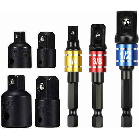 Darrahopens Tools > Other Tools > Drill & Screwdriver Accessories Socket Adapter 1/2 3/8 1/4 Hexagon Drill Bits Adapter Set Nut Wrench Reducer Socket Adaptor Converter Ratchet Wrench