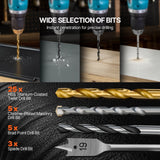 Darrahopens Tools > Other Tools > Drill & Screwdriver Accessories VEVOR Drill Bit Set, 318 Pieces Drill and Driver Bit Set, Screwdriver Bit Set Suitable for Wood Metal Cement Drilling and Screw Driving, Drill Bit Sets Combo Kit Assorted in Organized Carrying Case