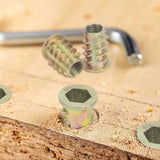 Darrahopens Tools > Other Tools > Drill & Screwdriver Accessories Zinc Alloy Threaded Insert Nuts Kit 230 Pieces Hexagonal M4 M5 M6 M8 External Thread Compatible with Nut Tool Kits