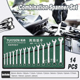 Darrahopens Tools > Other Tools > Hand Tools 14 Piece Metric Combination Spanner Set with Roll Bag 8mm to 24mm Heavy Duty