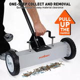 Darrahopens Tools > Other Tools > Hand Tools 18Inch Magnetic Pick Up Sweeper With Wheels 45LBS Lawn Sweeper Roofing Tools