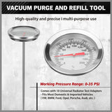Darrahopens Tools > Other Tools > Hand Tools 18PCS Radiator Pressure Tester Coolant Purge Refill Vacuum Cooling System Kit