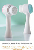 Darrahopens Tools > Other Tools > Hand Tools 2-in-1 Dual Sided Facial Cleansing Brush Soft Microfiber & Silicone Scrubber Manual Face Washer Exfoliator Tool Blue for Deep Pore Cleaning