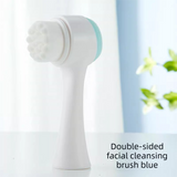 Darrahopens Tools > Other Tools > Hand Tools 2-in-1 Dual Sided Facial Cleansing Brush Soft Microfiber & Silicone Scrubber Manual Face Washer Exfoliator Tool Blue for Deep Pore Cleaning