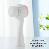 Darrahopens Tools > Other Tools > Hand Tools 2-in-1 Dual Sided Facial Cleansing Brush Soft Microfiber & Silicone Scrubber Manual Face Washer Exfoliator Tool Pink for Deep Pore Cleaning