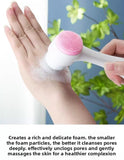 Darrahopens Tools > Other Tools > Hand Tools 2 PCS Dual Sided Facial Cleansing Brush Set Soft Microfiber & Silicone Scrubber Manual Face Washer Exfoliator Tool Blue & Pink for Deep Pore Cleaning