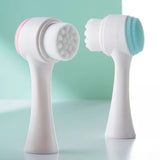 Darrahopens Tools > Other Tools > Hand Tools 2 PCS Dual Sided Facial Cleansing Brush Set Soft Microfiber & Silicone Scrubber Manual Face Washer Exfoliator Tool Blue & Pink for Deep Pore Cleaning