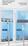 Darrahopens Tools > Other Tools > Hand Tools 2 PCS Professional 2-in-1 Window Squeegee with 137cm Extension Pole - 360 Degree Rotatable High-Rise Window Cleaner with Microfiber Scrubber and Streak-Free Silicone Blade