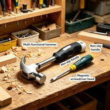 Darrahopens Tools > Other Tools > Hand Tools 2-piece  Mini Claw Hammer and  One 6-inch flathead screwdriver — Chrome Vanadium Steel Bit, Ergonomic Non-Slip Handle — Ideal for Automotive Repair, Machinery Maintenance, Furniture Assembly, and Home DIY Projects