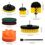 Darrahopens Tools > Other Tools > Hand Tools 26-piece full function car detailing kit with drill brush and wheel cleaner - Heavy-duty manual and drill-powered cleaning set, color-coded brushes for paint restoration, glass, metal, plastic surfaces - Car washing, polishing, protection - Suitable for h