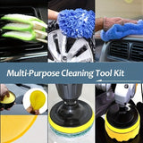 Darrahopens Tools > Other Tools > Hand Tools 26-piece full function car detailing kit with drill brush and wheel cleaner - Heavy-duty manual and drill-powered cleaning set, color-coded brushes for paint restoration, glass, metal, plastic surfaces - Car washing, polishing, protection - Suitable for h