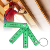 Darrahopens Tools > Other Tools > Hand Tools 2Pcs ABS Folding Ruler Portable 0.5m Foldable Ruler with Key Ring for Carpentry Laying TilesGreen In Australia - Darrahopens