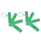 Darrahopens Tools > Other Tools > Hand Tools 2Pcs ABS Folding Ruler Portable 0.5m Foldable Ruler with Key Ring for Carpentry Laying TilesGreen In Australia - Darrahopens