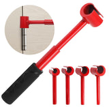 Darrahopens Tools > Other Tools > Hand Tools 4-in-1 Door Hinge Adjustment Tool – Heavy-Duty Carbon Steel Wrench with Interchangeable Heads for 14mm/0.55" to 25mm/0.98" Hinges, 153mm/6.02" Length (Red)