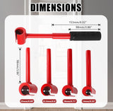Darrahopens Tools > Other Tools > Hand Tools 4-in-1 Door Hinge Adjustment Tool – Heavy-Duty Carbon Steel Wrench with Interchangeable Heads for 14mm/0.55" to 25mm/0.98" Hinges, 153mm/6.02" Length (Red)