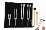 Darrahopens Tools > Other Tools > Hand Tools 4PCS Tuning Fork Set With Mallet Sound Tool Sensory Tuning Forks
