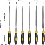 Darrahopens Tools > Other Tools > Hand Tools 6 pcs File Set, 5.5 Inch Needle Files, 3Mm Diameter Carbon Steel File Kit With Handle, Suitable For Metal, Wood, Glass,