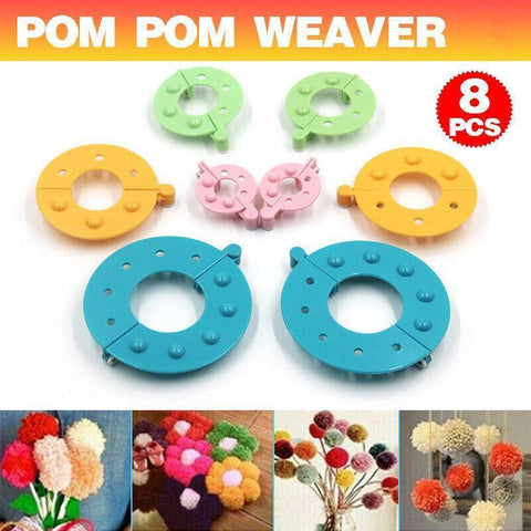 Darrahopens Tools > Other Tools > Hand Tools 8Pcs Pompom Maker Kit 3.5/5.5/7/9Cm 4 Sizes Knitting L-Oom Diy Pom Pom Maker