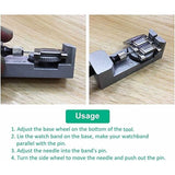 Darrahopens Tools > Other Tools > Hand Tools Adjustable Watch Pin Punch Tool, Watchmaker Watch Band Tool Link Pin Remover Repair Kit With 3 Extra Pins