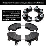 Darrahopens Tools > Other Tools > Hand Tools Black Round Adjustable Plant Pot Caddy Stand with Wheels Heavy Duty Rolling Gas Cylinder Tray Dolly for Indoor Outdoor Patio