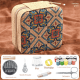 Darrahopens Tools > Other Tools > Hand Tools Brown Fantasy Grass Portable Sewing Kit – Compact Travel Set with Needles, Thread, Scissors, Thimble, and Pin Cushion for Home, Dorm, or Emergency Repairs