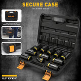 Darrahopens Tools > Other Tools > Hand Tools ELEAD 11Pcs 1/2" Drive Deep Impact Socket Set 27-38mm Metric Cr-Mo Wheel Nut Kit