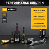 Darrahopens Tools > Other Tools > Hand Tools ELEAD 58Pc Magnetic Impact Nut Driver Set SAE Metric CR-V Socket Adapter w/case